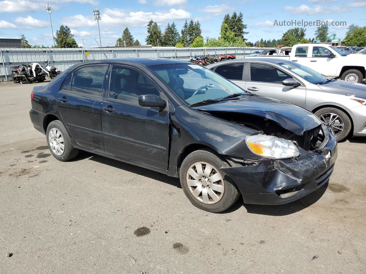 2003 Toyota Corolla Ce Black vin: JTDBR32E030048854