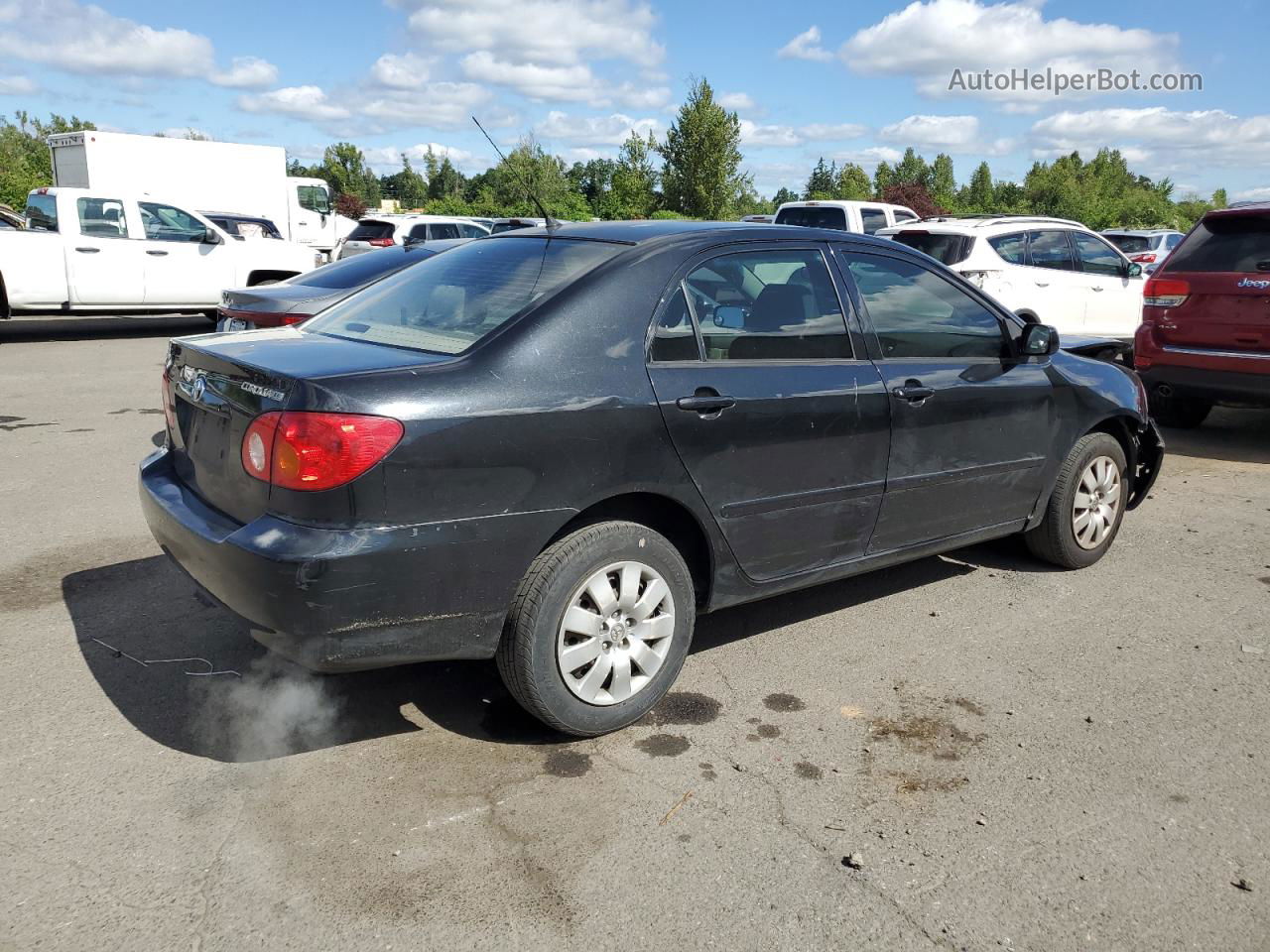 2003 Toyota Corolla Ce Black vin: JTDBR32E030048854