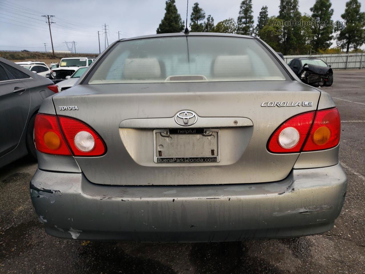 2003 Toyota Corolla Ce Silver vin: JTDBR32E032005216