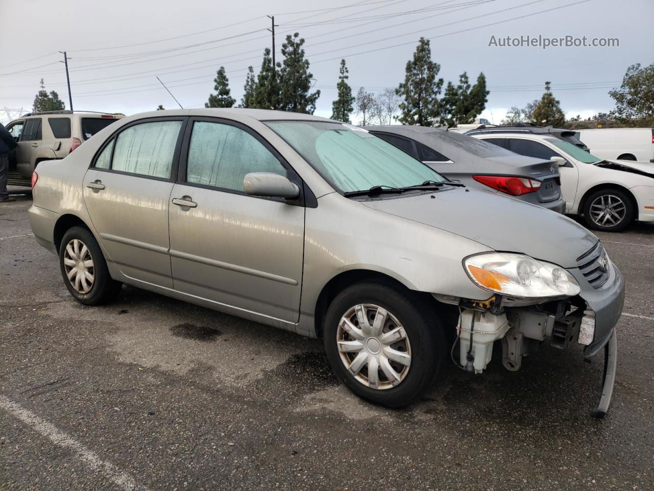 2003 Toyota Corolla Ce Silver vin: JTDBR32E032005216