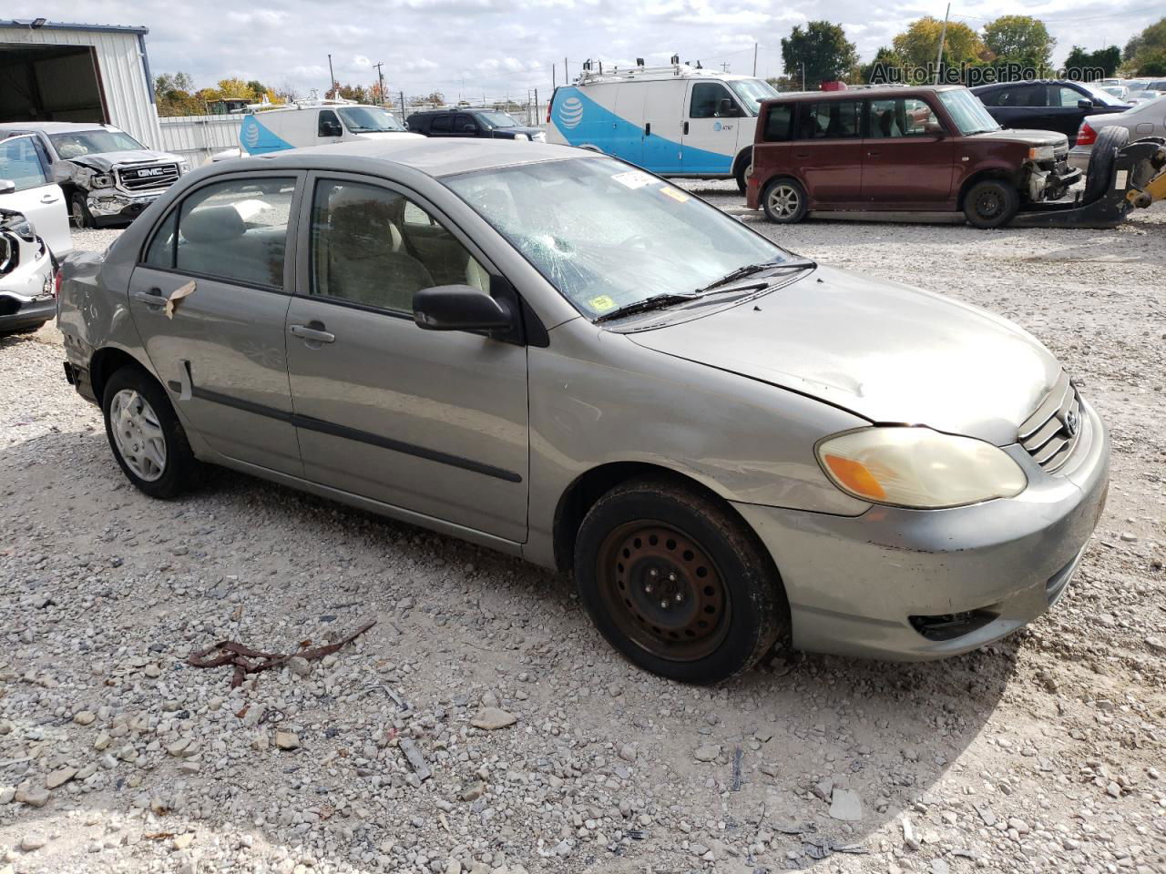 2003 Toyota Corolla Ce Silver vin: JTDBR32E032008486