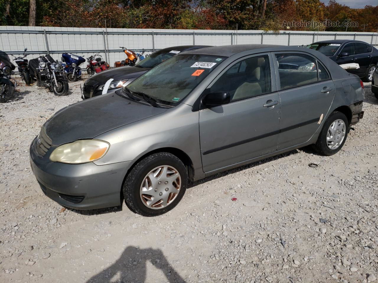 2003 Toyota Corolla Ce Silver vin: JTDBR32E032008486