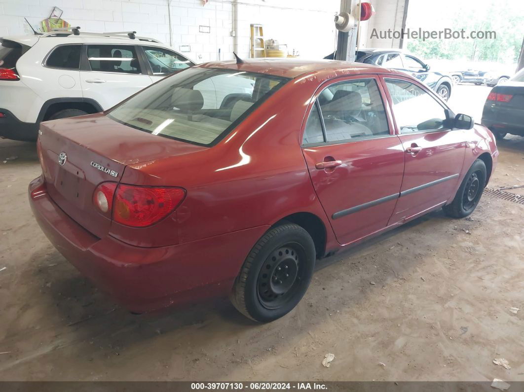 2003 Toyota Corolla Ce Red vin: JTDBR32E032012506