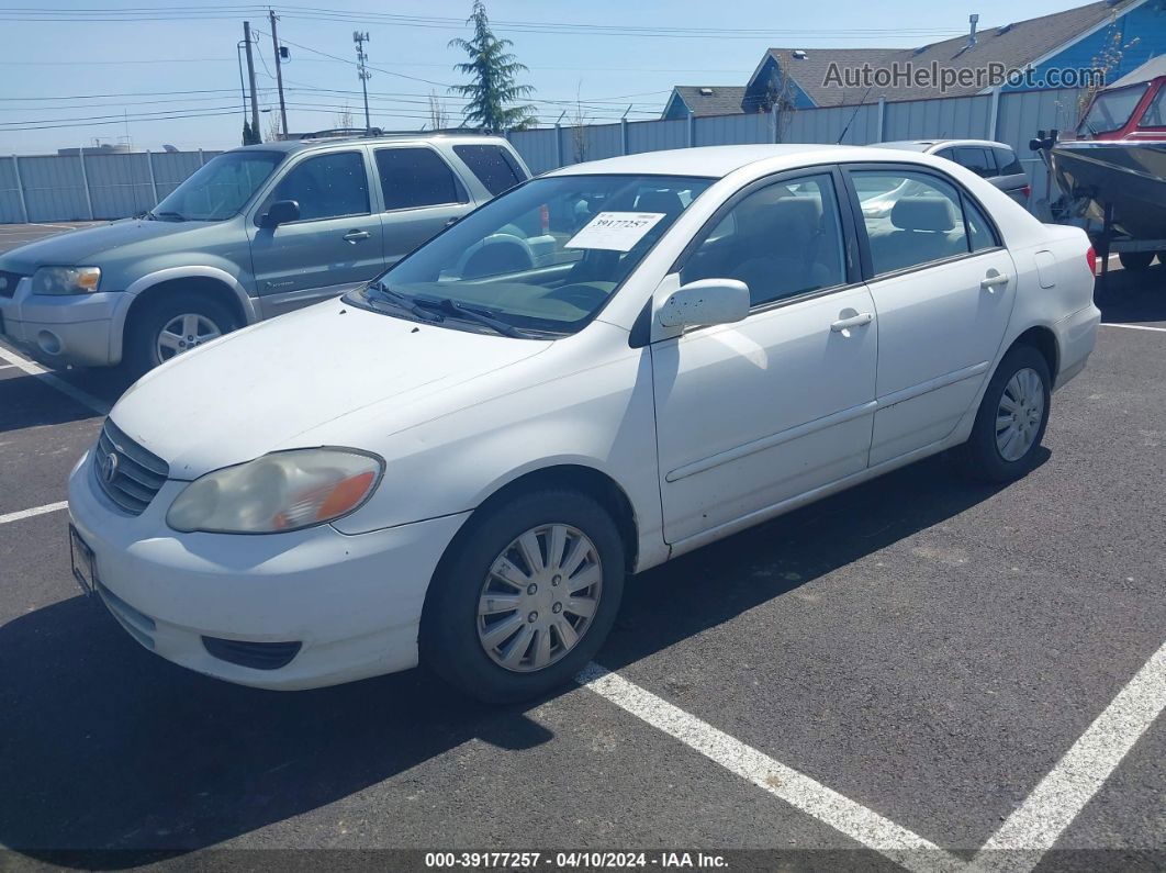 2004 Toyota Corolla Le White vin: JTDBR32E042017870