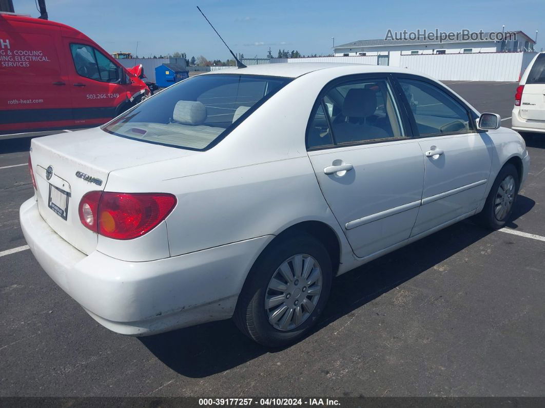 2004 Toyota Corolla Le White vin: JTDBR32E042017870