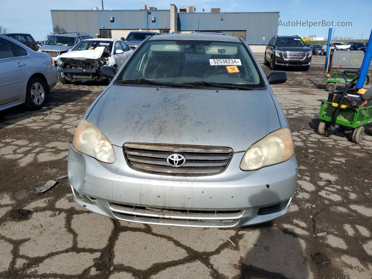 2004 Toyota Corolla Ce Silver vin: JTDBR32E042025967