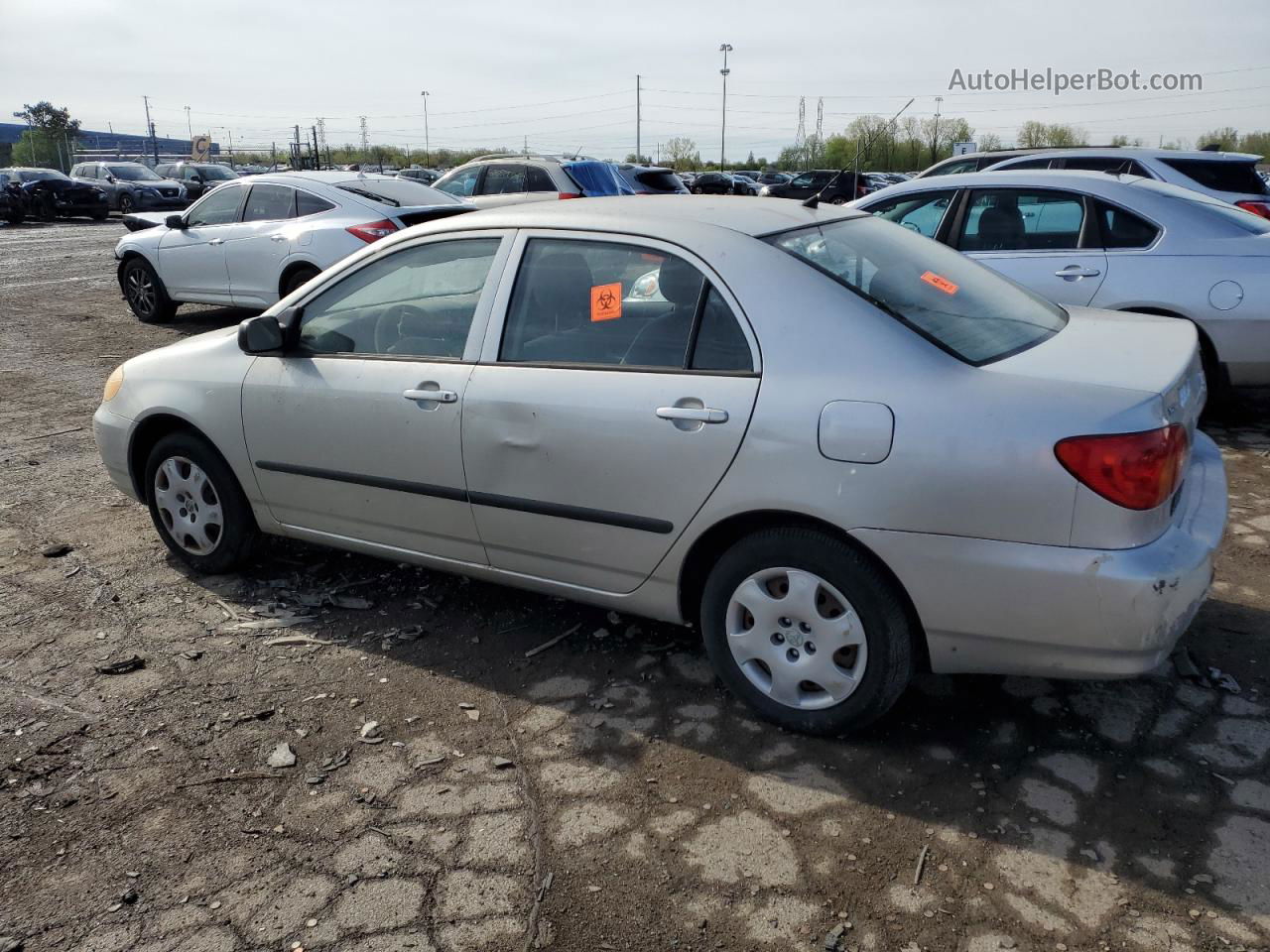 2004 Toyota Corolla Ce Silver vin: JTDBR32E042025967