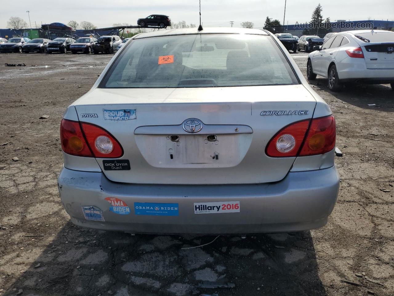 2004 Toyota Corolla Ce Silver vin: JTDBR32E042025967