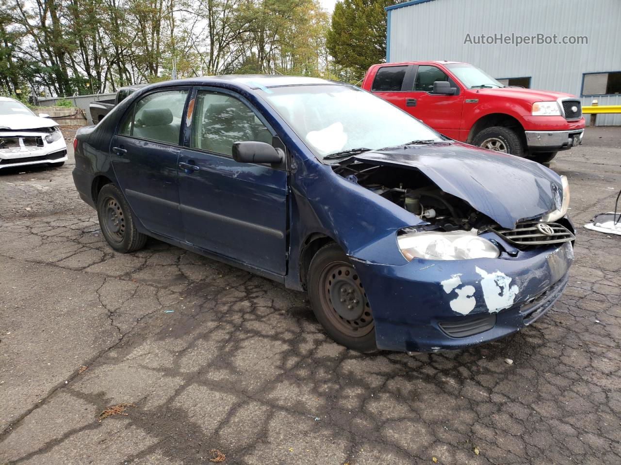 2004 Toyota Corolla Ce Синий vin: JTDBR32E042027802