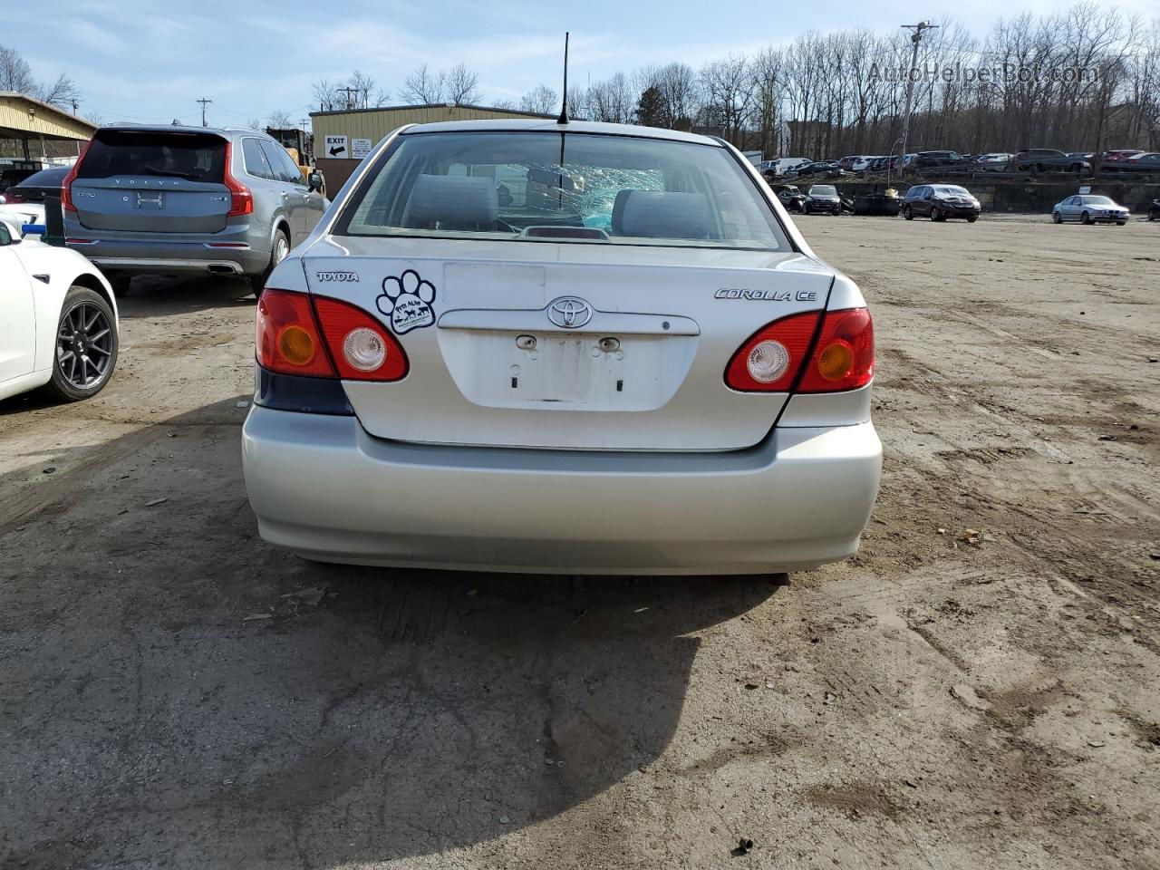 2004 Toyota Corolla Ce Silver vin: JTDBR32E042030537