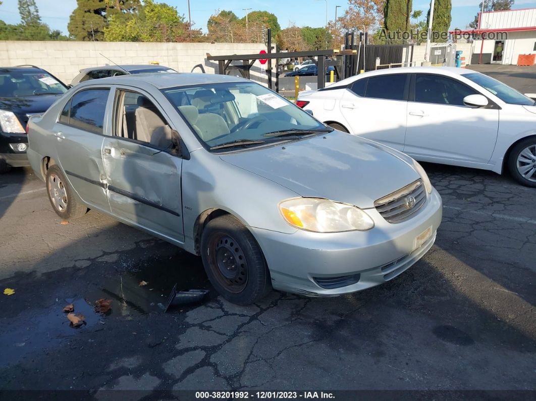 2004 Toyota Corolla Le Silver vin: JTDBR32E042041490