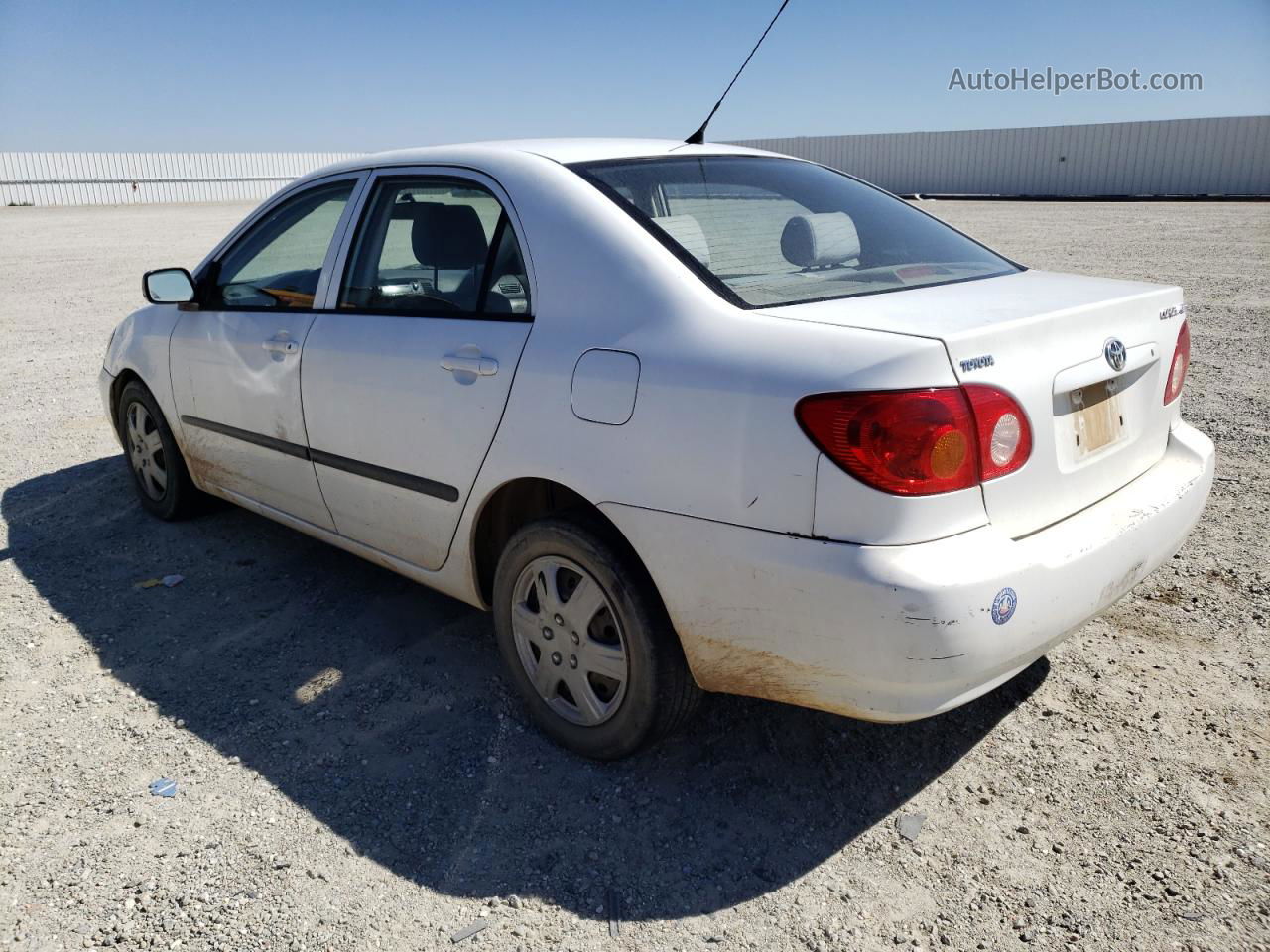 2004 Toyota Corolla Ce White vin: JTDBR32E042044776