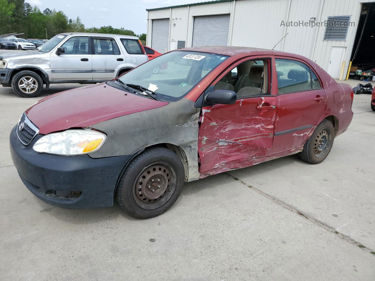 2005 Toyota Corolla Ce Burgundy vin: JTDBR32E052061532