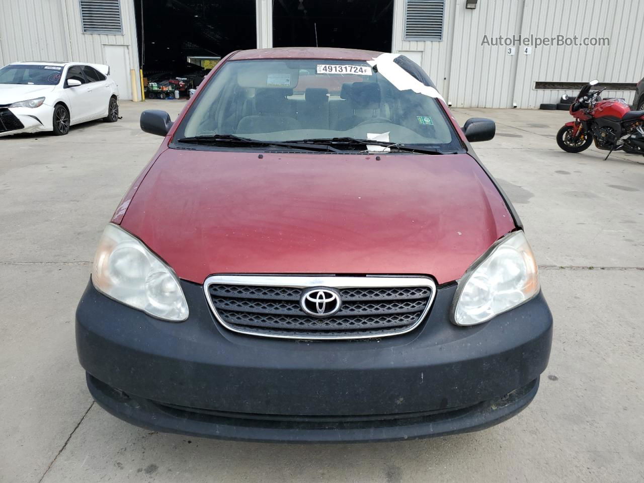 2005 Toyota Corolla Ce Burgundy vin: JTDBR32E052061532