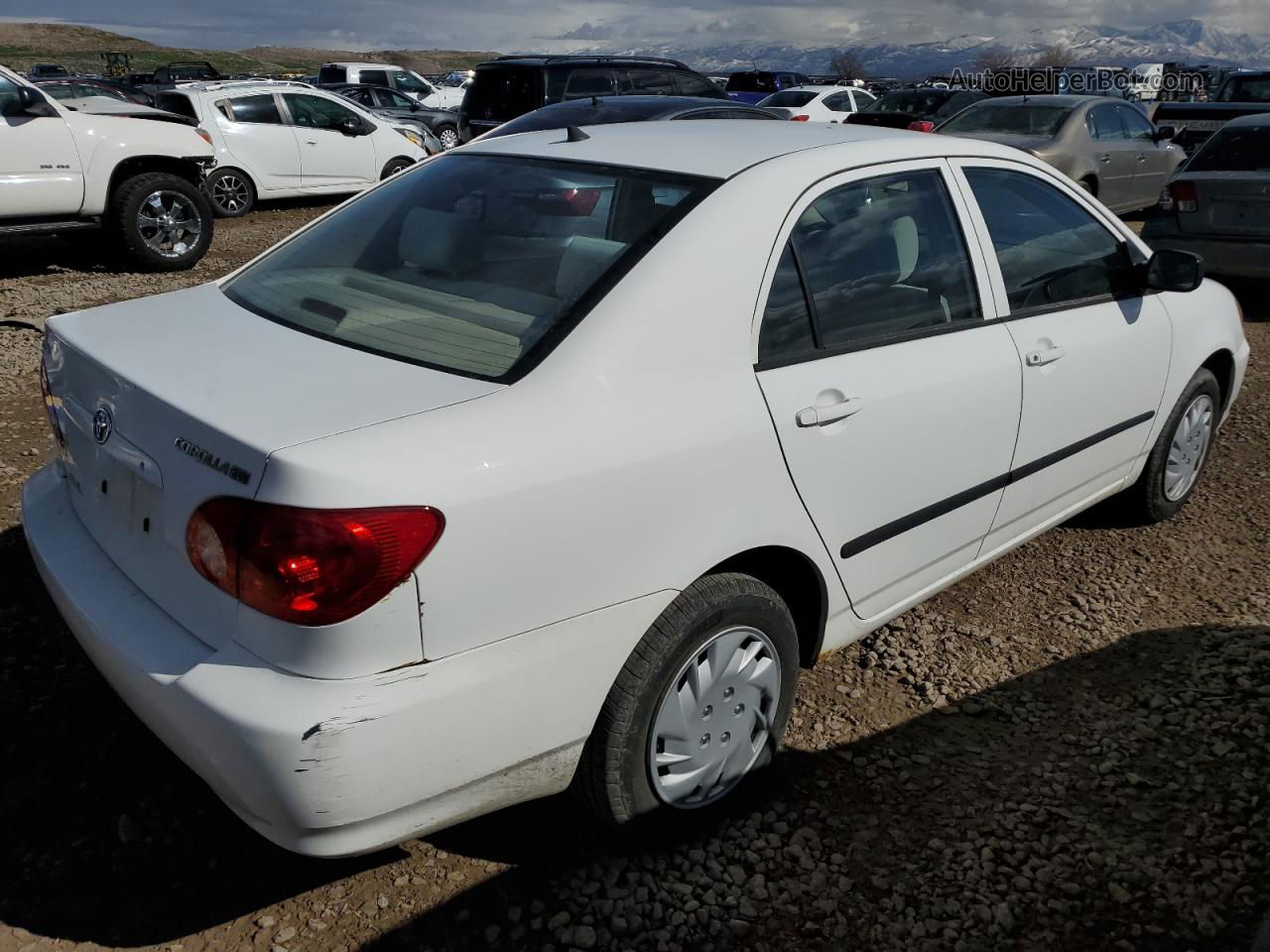 2003 Toyota Corolla Ce White vin: JTDBR32E130004653