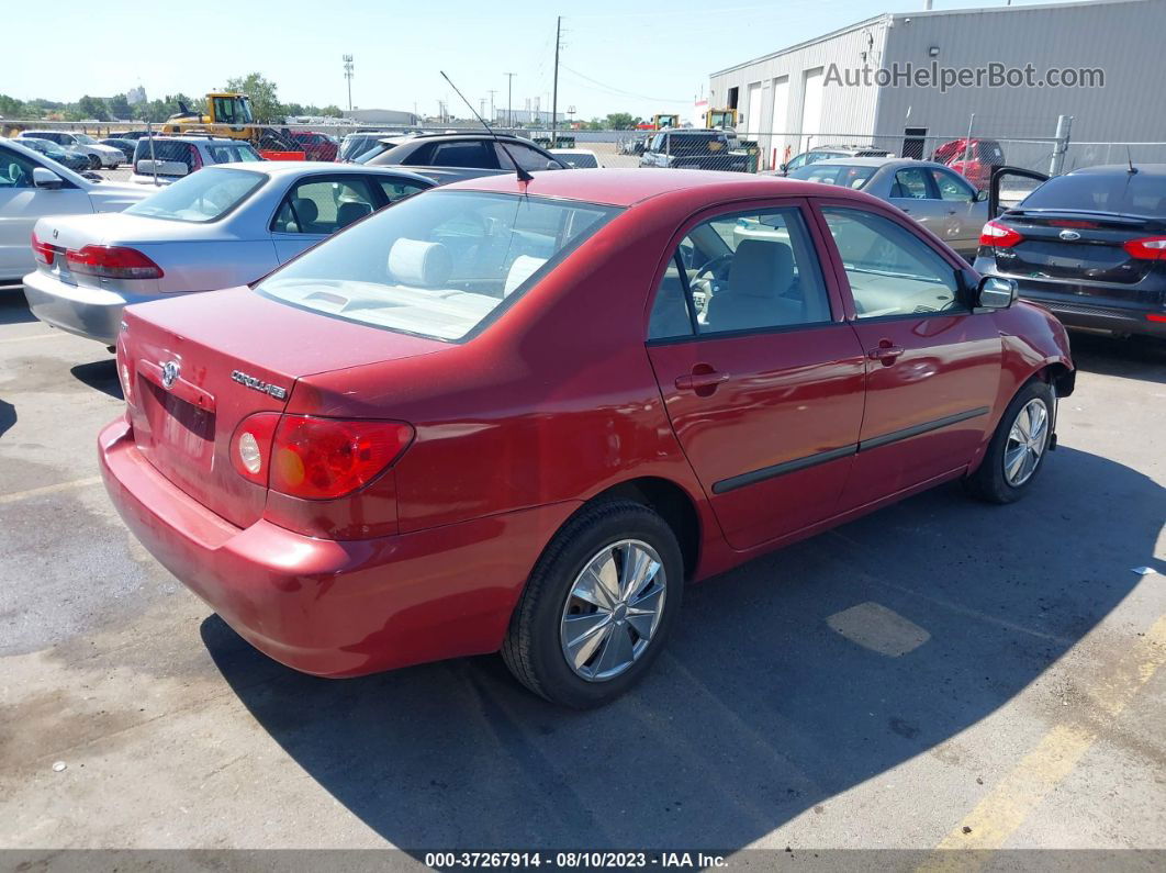 2003 Toyota Corolla Ce/le Red vin: JTDBR32E132001367