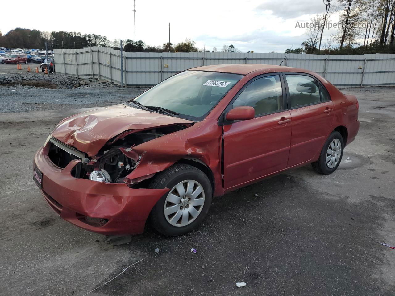 2004 Toyota Corolla Ce Red vin: JTDBR32E142037710