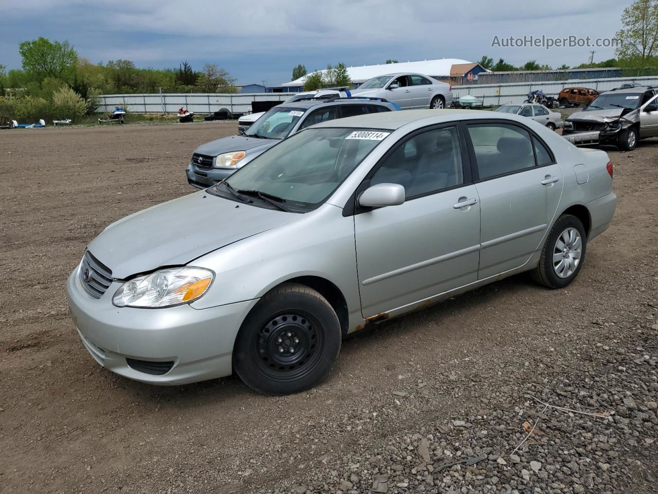 2004 Toyota Corolla Ce Silver vin: JTDBR32E142041515