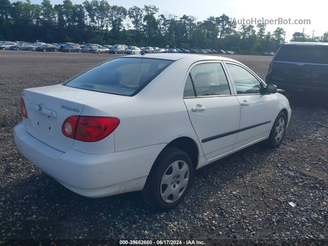 2004 Toyota Corolla Ce White vin: JTDBR32E142043572