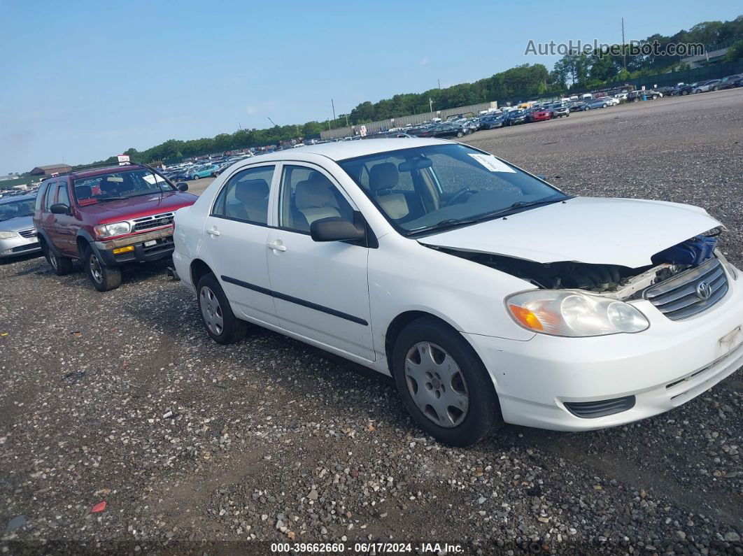 2004 Toyota Corolla Ce White vin: JTDBR32E142043572