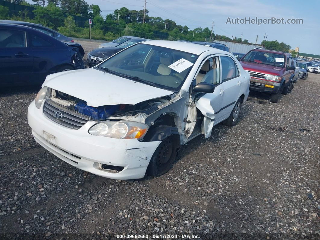 2004 Toyota Corolla Ce White vin: JTDBR32E142043572