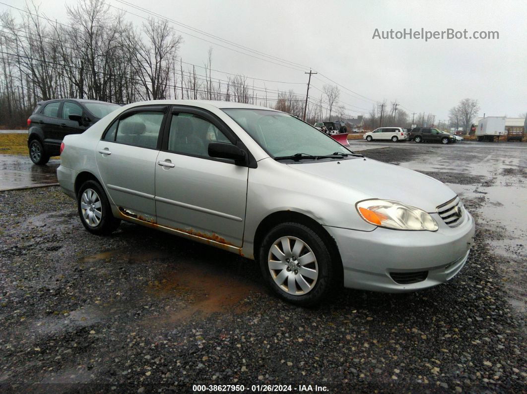 2004 Toyota Corolla Le Silver vin: JTDBR32E142048626