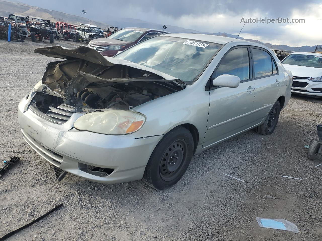 2003 Toyota Corolla Ce Silver vin: JTDBR32E230008503