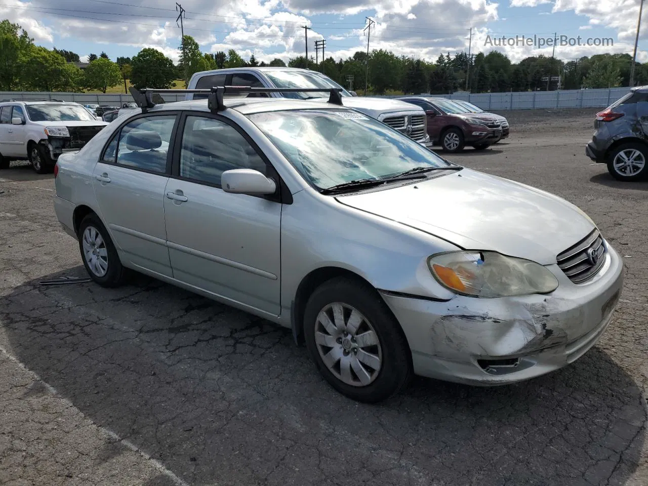 2003 Toyota Corolla Ce Silver vin: JTDBR32E230022255