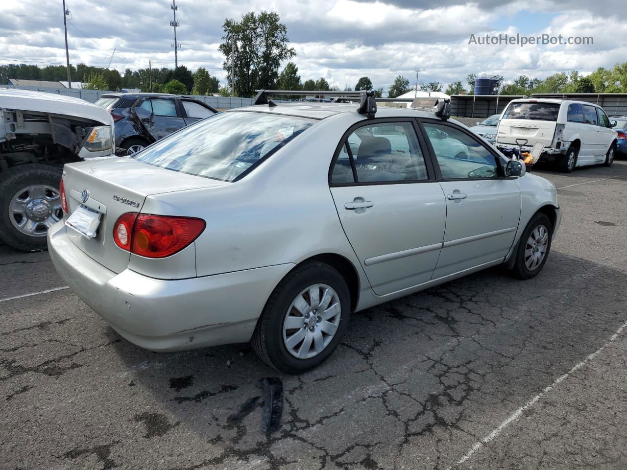 2003 Toyota Corolla Ce Silver vin: JTDBR32E230022255