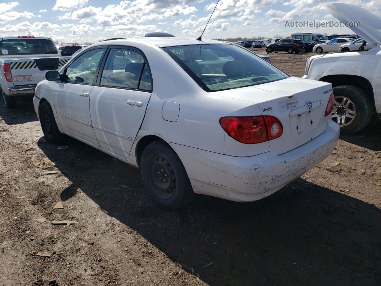 2003 Toyota Corolla Ce White vin: JTDBR32E230026211