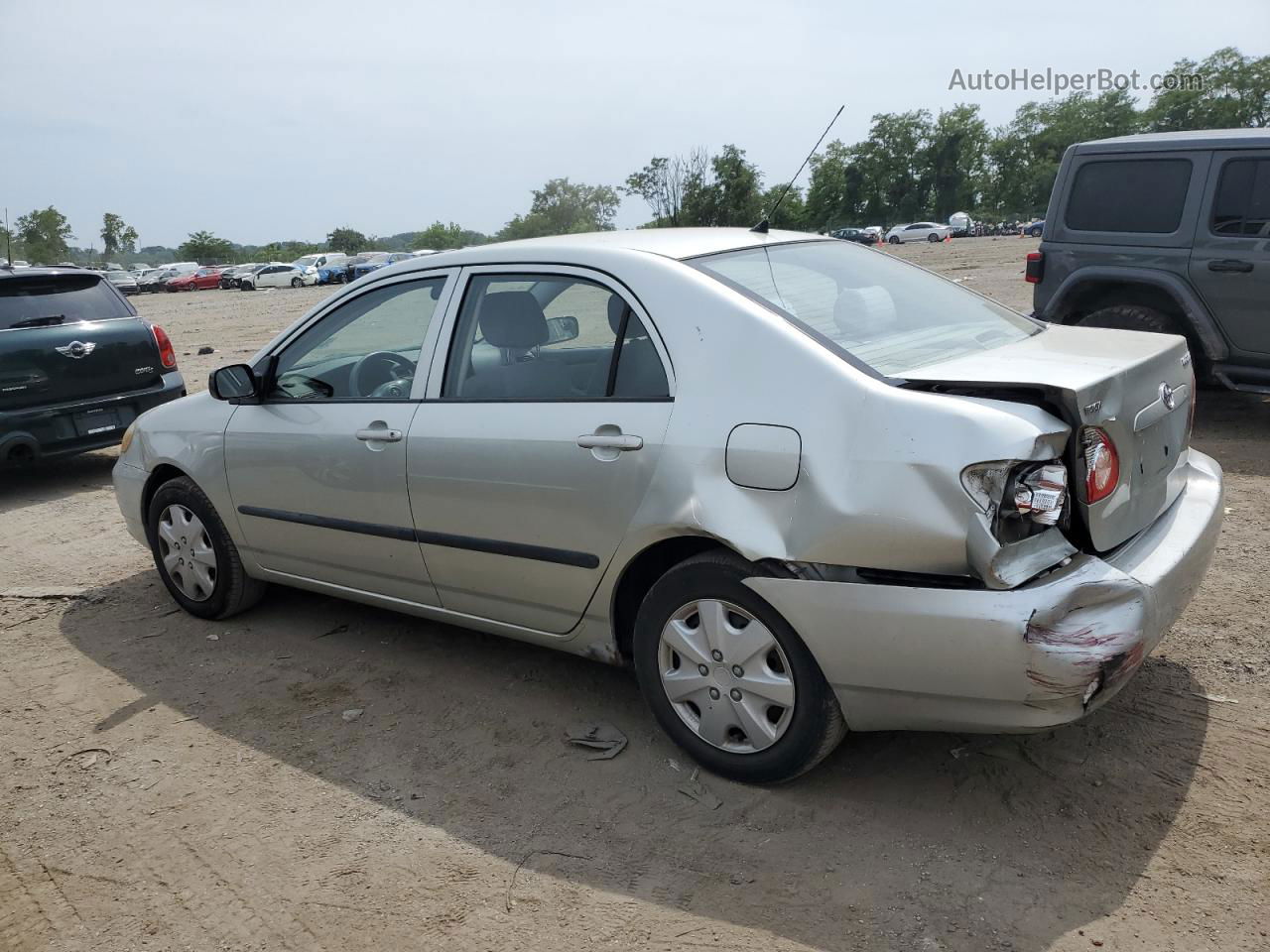 2003 Toyota Corolla Ce Silver vin: JTDBR32E230038410