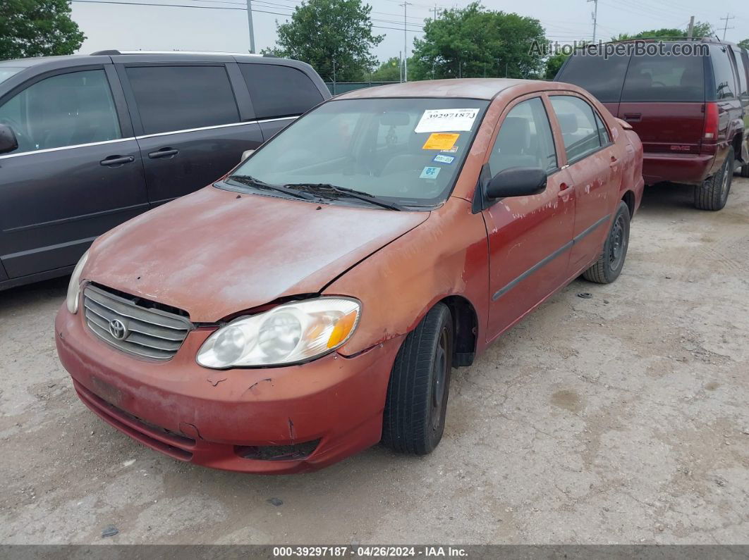 2003 Toyota Corolla Ce Red vin: JTDBR32E232000471