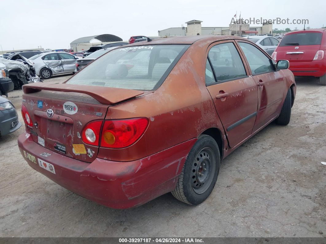 2003 Toyota Corolla Ce Красный vin: JTDBR32E232000471