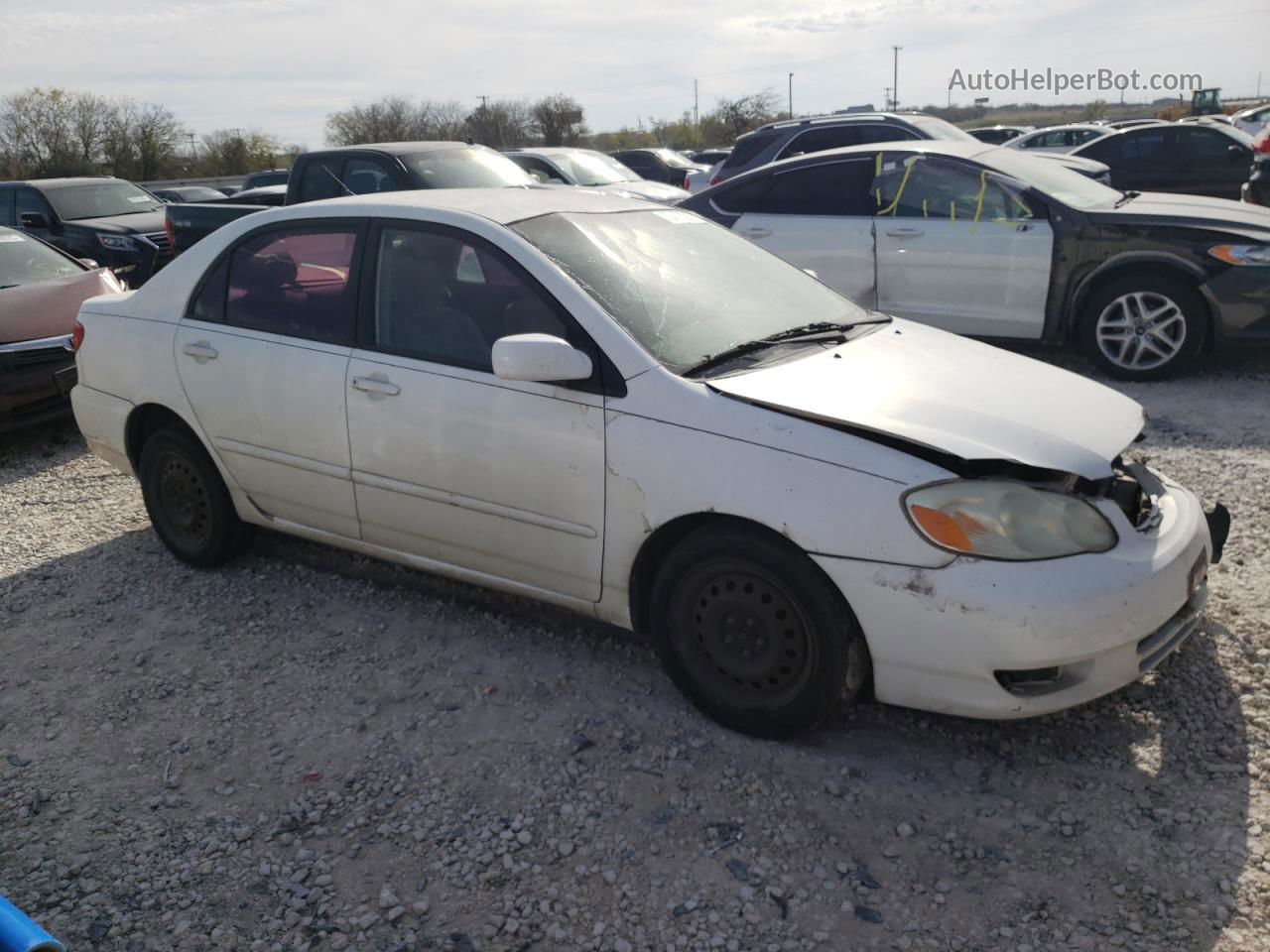 2003 Toyota Corolla Ce White vin: JTDBR32E232003807