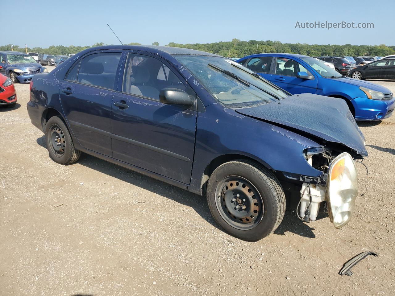 2004 Toyota Corolla Ce Blue vin: JTDBR32E242028451