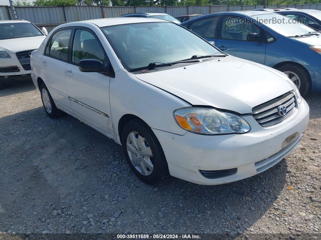 2004 Toyota Corolla Le White vin: JTDBR32E242029289