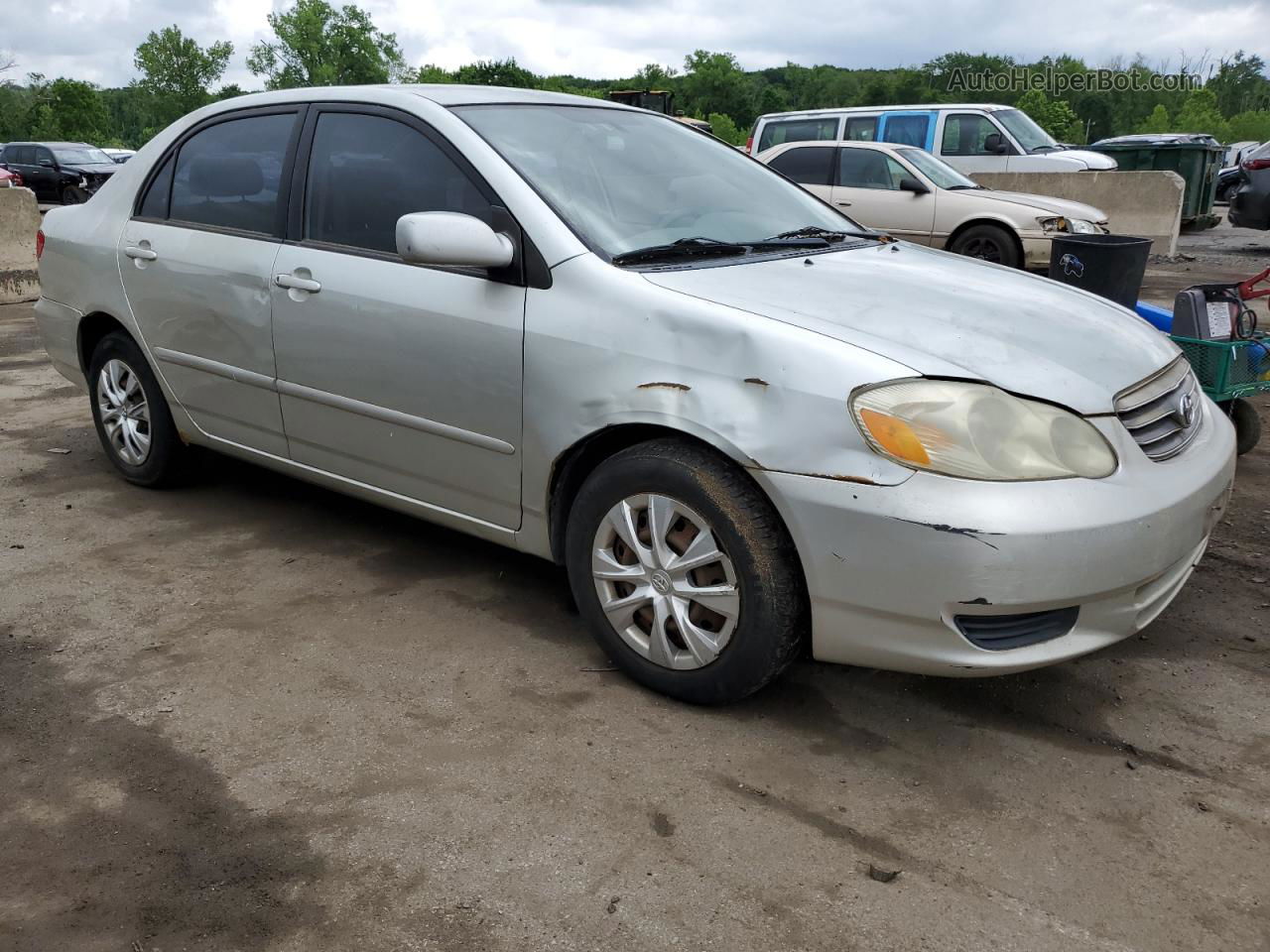 2004 Toyota Corolla Ce Silver vin: JTDBR32E242035223