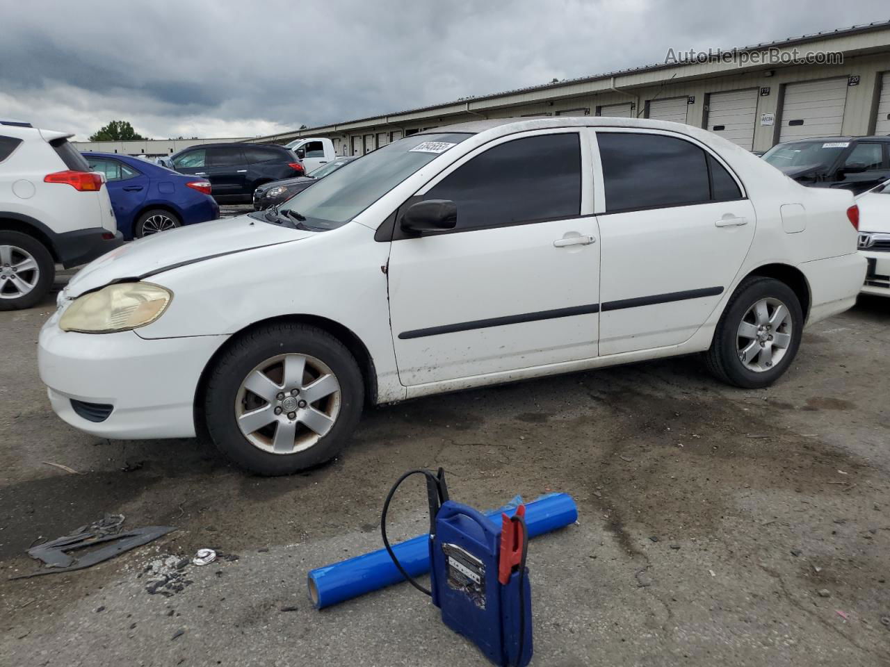 2004 Toyota Corolla Ce White vin: JTDBR32E242037862