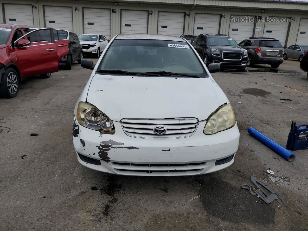 2004 Toyota Corolla Ce White vin: JTDBR32E242037862