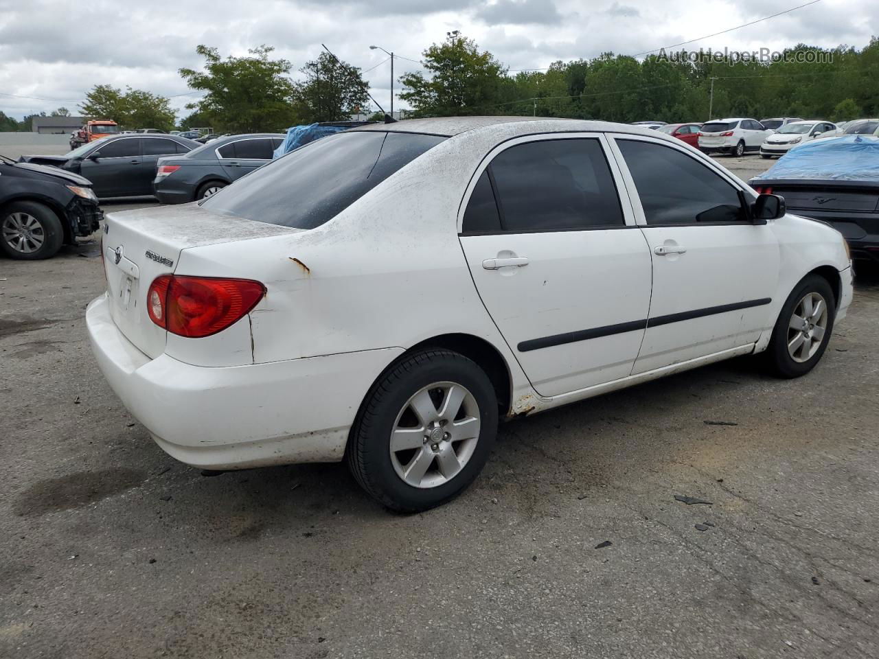 2004 Toyota Corolla Ce White vin: JTDBR32E242037862