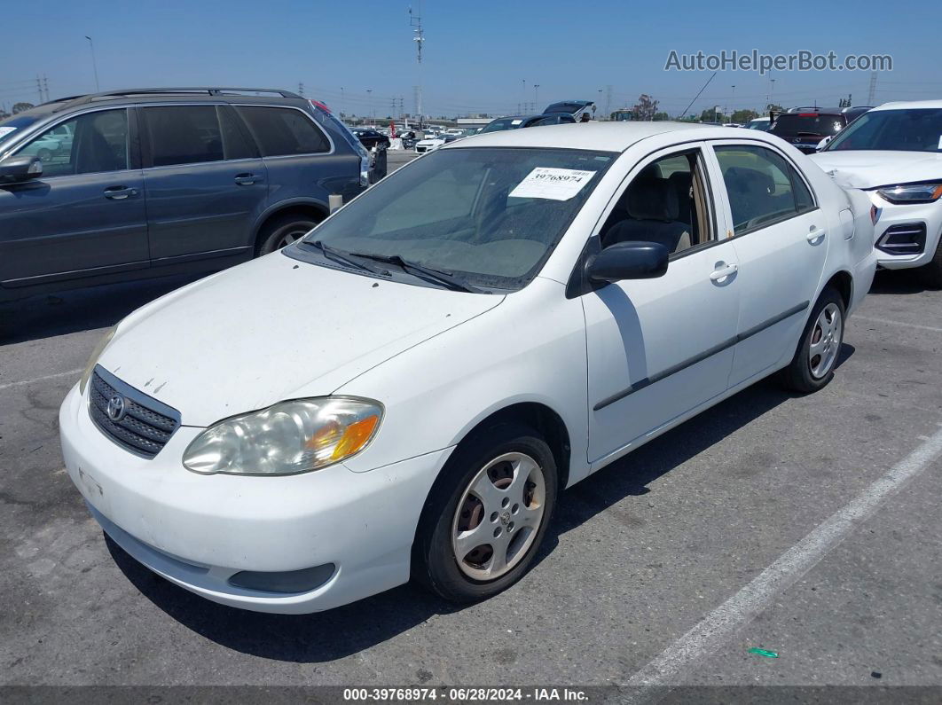 2005 Toyota Corolla Ce White vin: JTDBR32E252051925