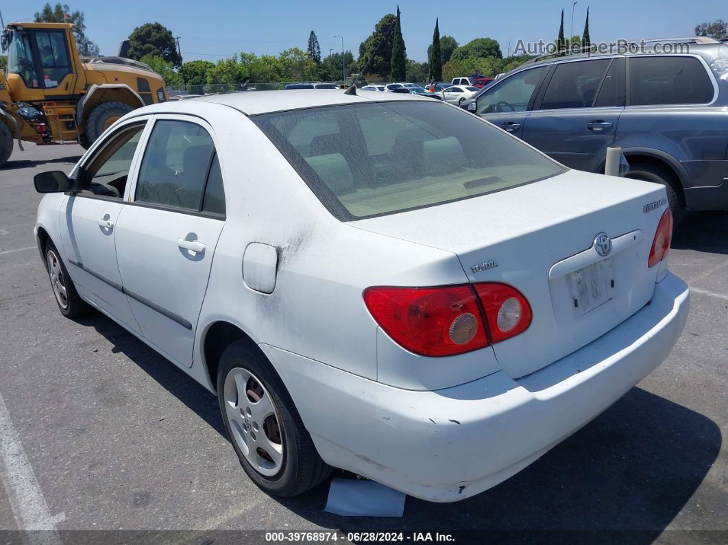 2005 Toyota Corolla Ce White vin: JTDBR32E252051925