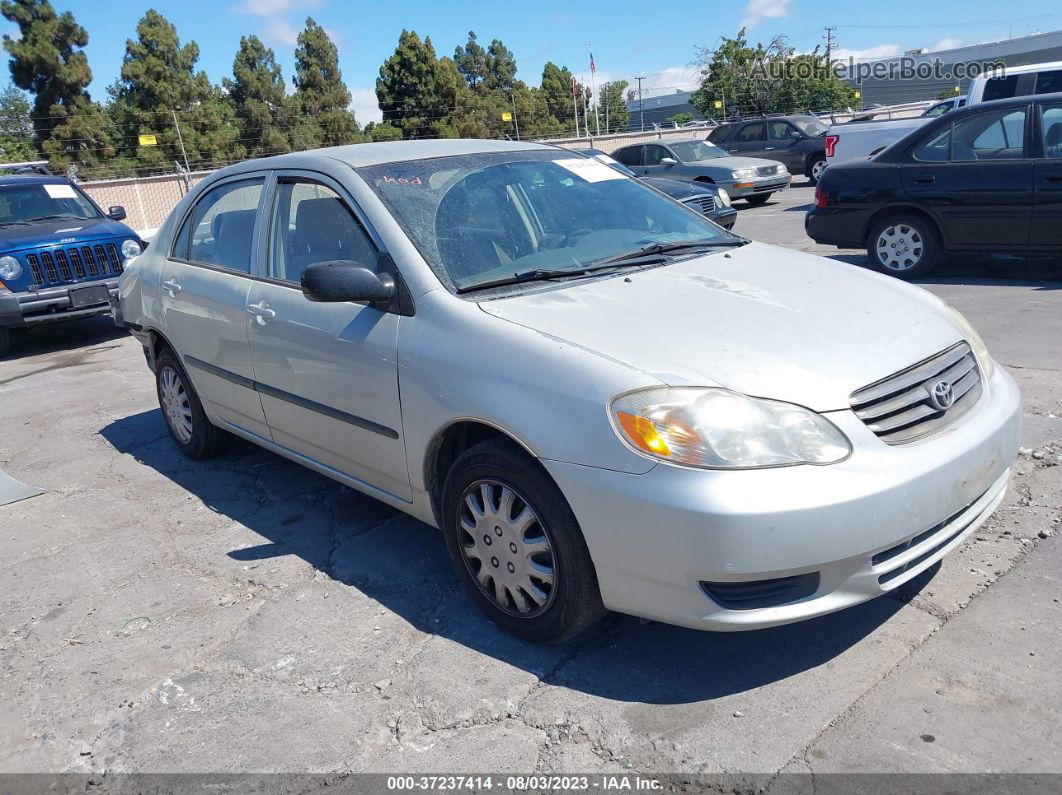 2003 Toyota Corolla Ce/le Silver vin: JTDBR32E330024239