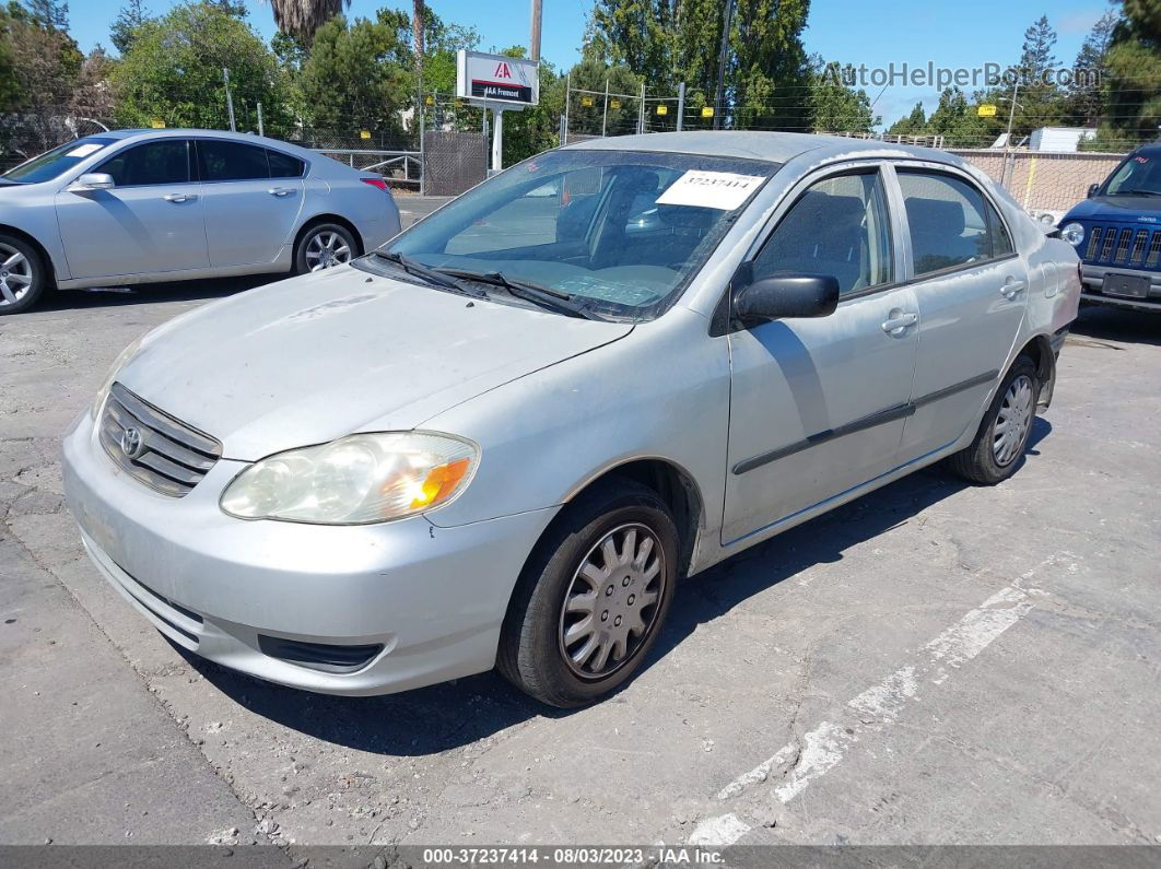 2003 Toyota Corolla Ce/le Silver vin: JTDBR32E330024239