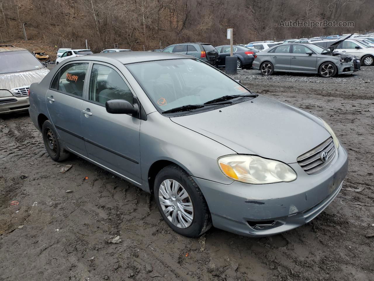 2003 Toyota Corolla Ce Gray vin: JTDBR32E330033717