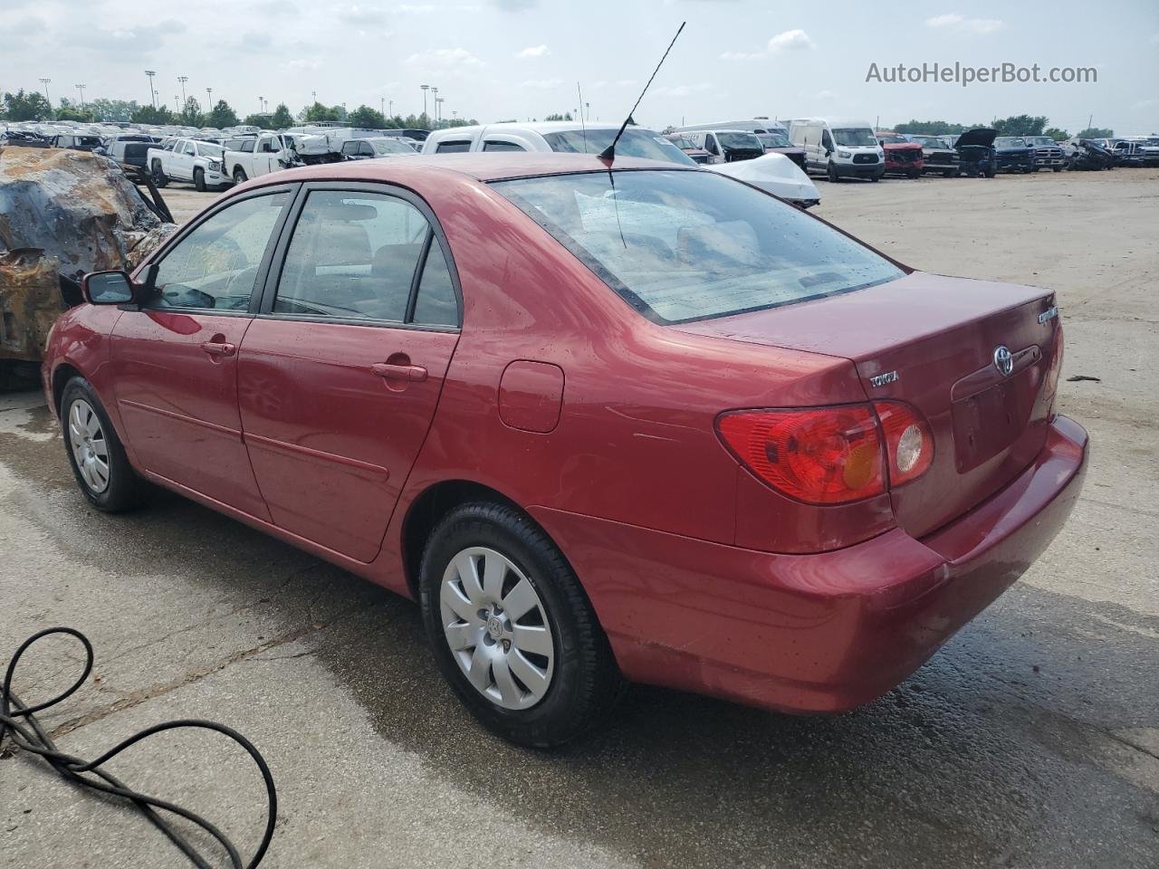 2003 Toyota Corolla Ce Red vin: JTDBR32E330044118