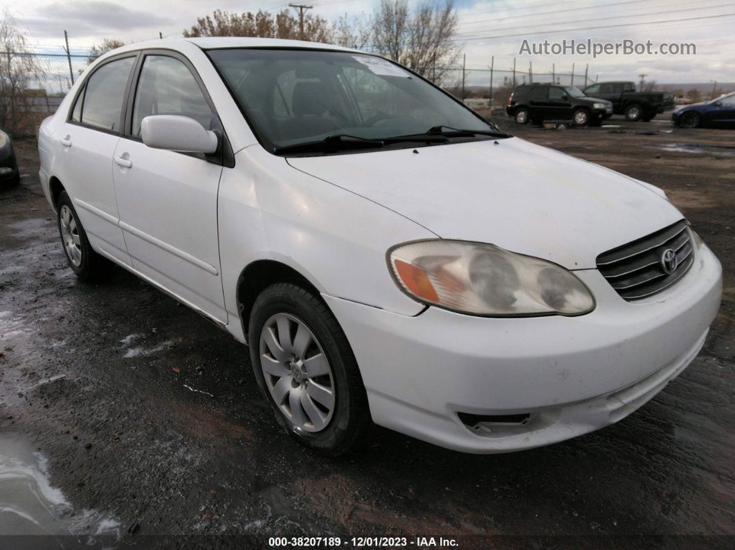 2004 Toyota Corolla Le White vin: JTDBR32E340051670