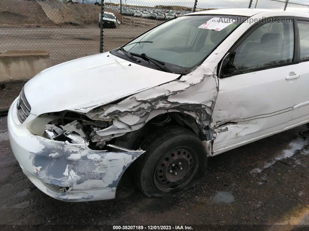 2004 Toyota Corolla Le White vin: JTDBR32E340051670