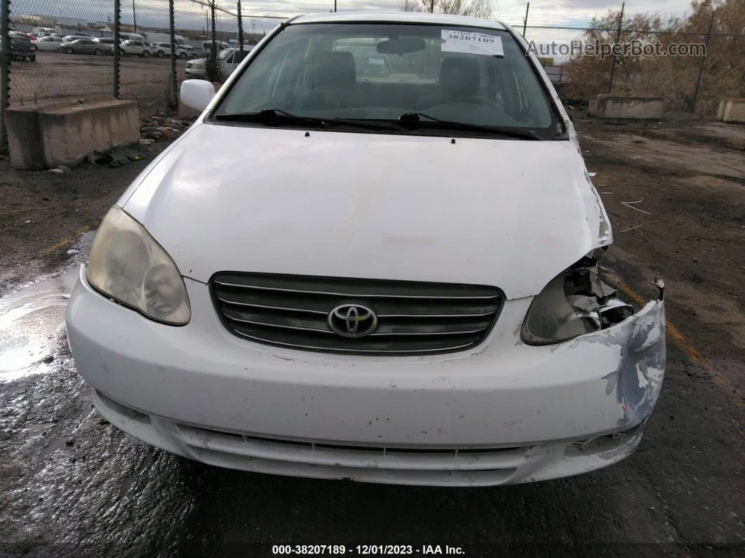 2004 Toyota Corolla Le White vin: JTDBR32E340051670