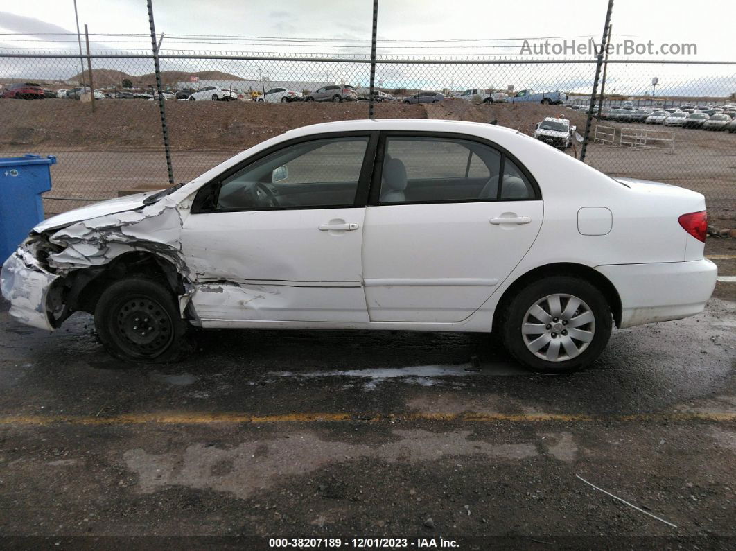 2004 Toyota Corolla Le White vin: JTDBR32E340051670